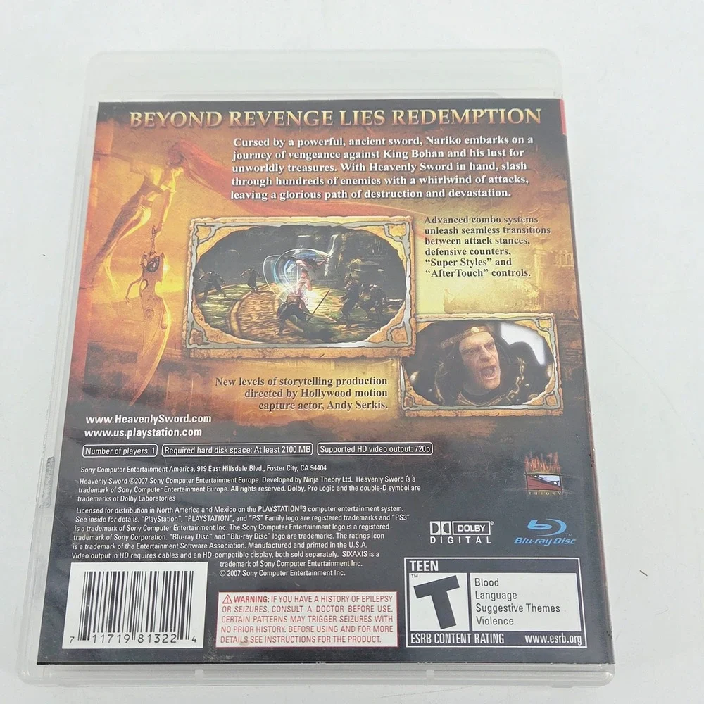 Heavenly Sword Sony PlayStation 3 PS3 2007 Action Adventure CIB Complete